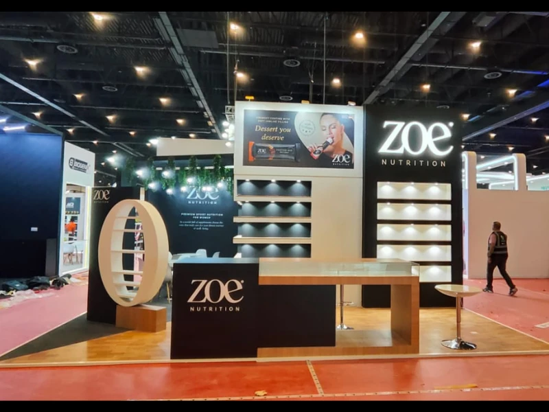 Trade fair booth built by Mavonorm Exhibits